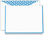 Boxed Folded Notes by Crane (Neon Blue Bordered)