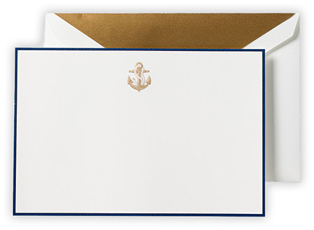 Boxed Correspondence Cards by Crane (Engraved Anchor) Boxed Correspondence Cards by Crane (Engraved Anchor)
