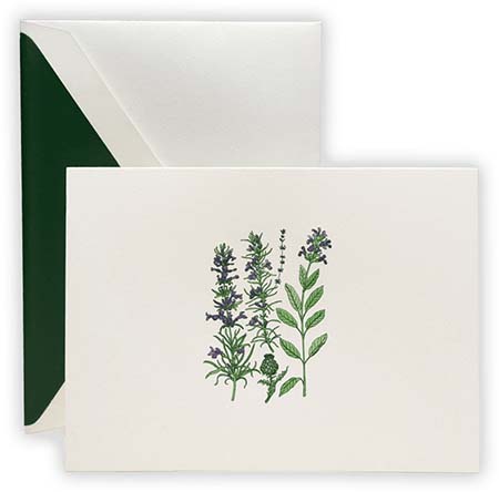 Boxed Folded Notes by Crane (Engraved Garden Herbs) Boxed Folded Notes by Crane (Engraved Garden Herbs)