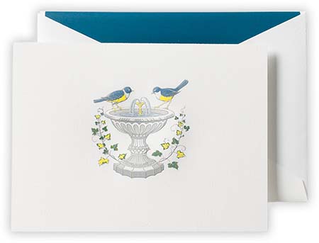 Boxed Folded Notes by Crane (Engraved Birdbath) Boxed Folded Notes by Crane (Engraved Birdbath)