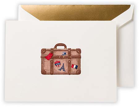 Boxed Folded Notes by Crane (Engraved Vintage Suitcase) Boxed Folded Notes by Crane (Engraved Vintage Suitcase)