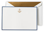 Boxed Correspondence Cards by Crane (Engraved Anchor)