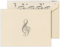 Boxed Stationery Sets by Crane - Treble Clef Note