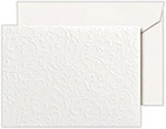 Boxed Stationery Sets by Crane - Pearl White Blind Embossed Note
