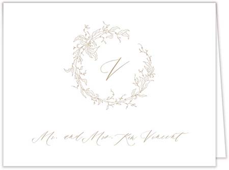 Stationery/Thank You Notes by Design by Laney - Monogram Wreath Stationery/Thank You Notes by Design by Laney - Monogram Wreath