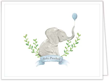 Stationery/Thank You Notes by Design by Laney - Baby Elephant Blue Stationery/Thank You Notes by Design by Laney - Baby Elephant Blue