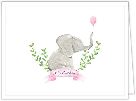 Stationery/Thank You Notes by Design by Laney - Baby Elephant Pink Stationery/Thank You Notes by Design by Laney - Baby Elephant Pink