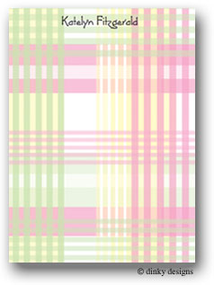 Dinky Designs Flat Note Stationery - Preppy Plaid Dinky Designs Flat Note Stationery - Preppy Plaid