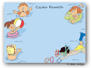 Dinky Designs Flat Note Stationery - Poolful Of Kids Dinky Designs Flat Note Stationery - Poolful Of Kids