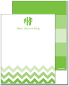 Donovan Designs Stationery/Thank You Notes - Kelly Chevron (Flat)