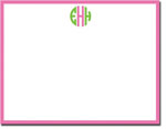 Donovan Designs Stationery/Thank You Notes - Shocking Pink Solid Border (Flat)