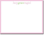Donovan Designs Stationery/Thank You Notes - Pale Pink Solid Border (Flat)
