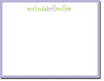 Donovan Designs Stationery/Thank You Notes - Purple Solid Border (Flat)