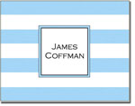 Donovan Designs Stationery/Thank You Notes - True Blue Stripe (Folded)