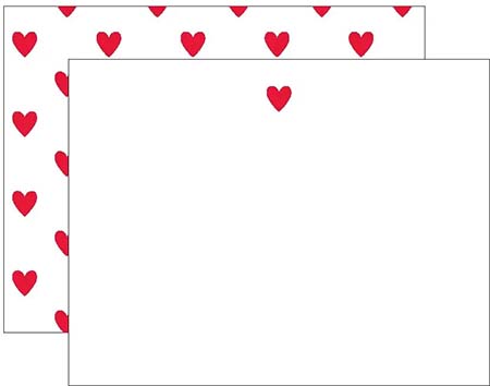 Stationery/Thank You Notes by Donovan Designs (Red Heart Flip Flop)