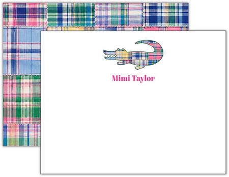 Stationery/Thank You Notes by Donovan Designs - Madras Alligator (Flat)