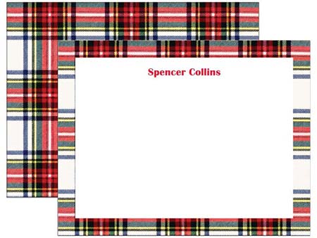Stationery/Thank You Notes by Donovan Designs - Dress Stewart Plaid (Flat)