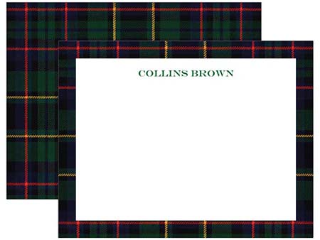 Stationery/Thank You Notes by Donovan Designs - Hunting Stewart Plaid (Flat)