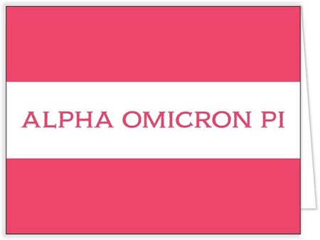 Sorority Stationery/Thank You Notes by Donovan Designs (Alpha Omicron Pi)