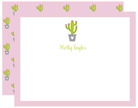 Stationery/Thank You Notes by Donovan Designs - Cactus (Flat)