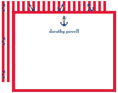 Stationery/Thank You Notes by Donovan Designs - Anchor (Flat)