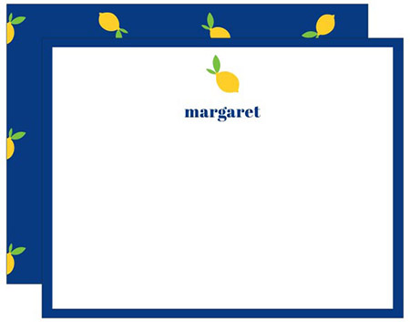 Stationery/Thank You Notes by Donovan Designs - Lemon (Flat)