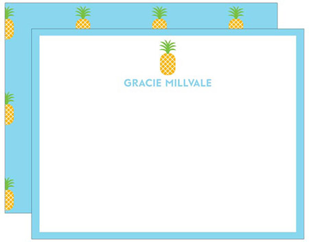 Stationery/Thank You Notes by Donovan Designs - Pineapple (Flat)