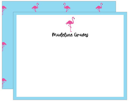 Stationery/Thank You Notes by Donovan Designs - Flamingo (Flat)