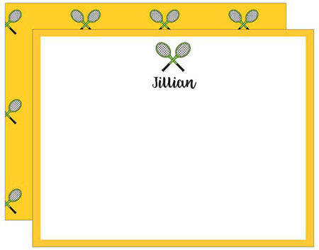 Stationery/Thank You Notes by Donovan Designs - Tennis Racquets (Flat)