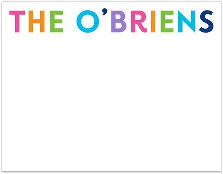 Stationery/Thank You Notes by Donovan Designs - O'Brien (Flat)