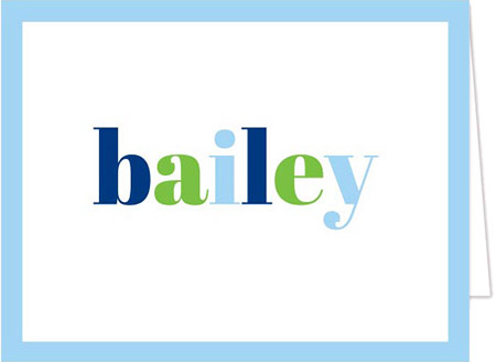 Stationery/Thank You Notes by Donovan Designs - Bailey (Folded)