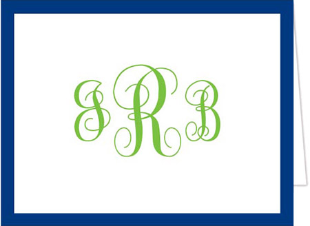 Stationery/Thank You Notes by Donovan Designs - Monogram (Folded)