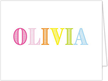 Stationery/Thank You Notes by Donovan Designs - Olivia (Folded)