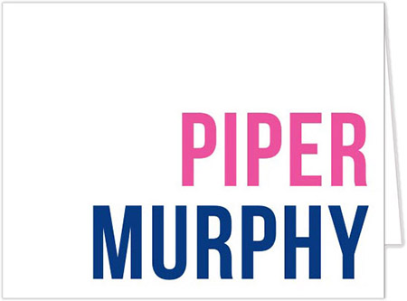 Stationery/Thank You Notes by Donovan Designs - Piper (Folded)