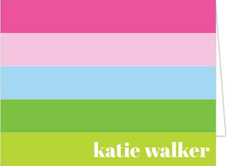 Stationery/Thank You Notes by Donovan Designs - Katie Stripes (Folded)