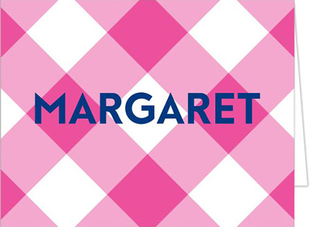 Stationery/Thank You Notes by Donovan Designs - Margaret Gingham (Folded)