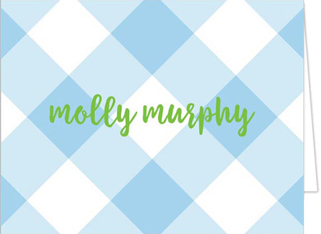 Stationery/Thank You Notes by Donovan Designs - Molly Gingham (Folded)