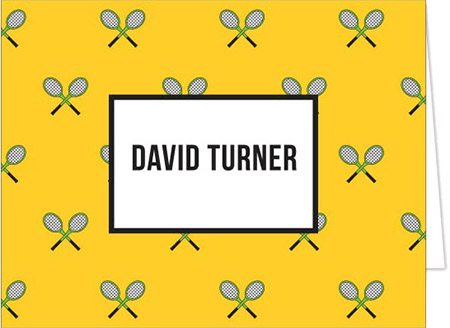 Stationery/Thank You Notes by Donovan Designs - Tennis Racquets (Folded)