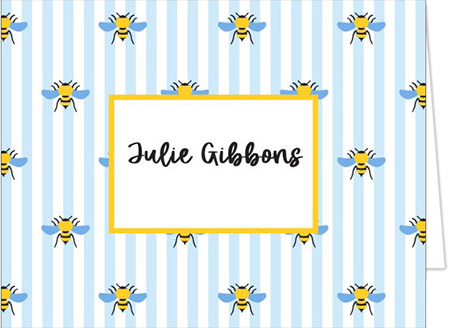 Stationery/Thank You Notes by Donovan Designs - Bees (Folded)