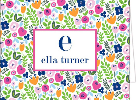 Stationery/Thank You Notes by Donovan Designs - Ella Floral (Folded)