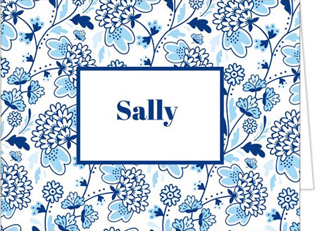 Stationery/Thank You Notes by Donovan Designs - Sally Floral (Folded)