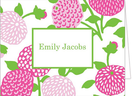 Stationery/Thank You Notes by Donovan Designs - Emily Floral (Folded)