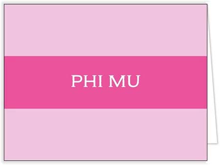 Sorority Stationery/Thank You Notes by Donovan Designs (Phi Mu)