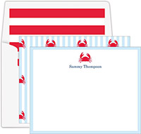Stationery/Thank You Notes by Donovan Designs - Crab (Flat)