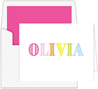 Stationery/Thank You Notes by Donovan Designs - Olivia (Folded)