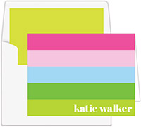 Stationery/Thank You Notes by Donovan Designs - Katie Stripes (Folded)