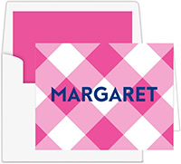 Stationery/Thank You Notes by Donovan Designs - Margaret Gingham (Folded)