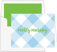 Stationery/Thank You Notes by Donovan Designs - Molly Gingham (Folded)