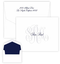 Rosedale Monogram Note Cards by Embossed Graphics