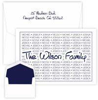 Anthony Family Pride Oversized Thermography Printed Note Cards by Embossed Graphics